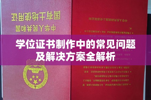 布拖学位证书制作中的常见问题及解决方案全解析