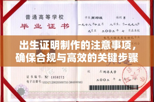 布拖出生证明制作的注意事项，确保合规与高效的关键步骤