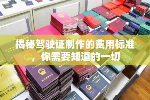 布拖揭秘驾驶证制作的费用标准，你需要知道的一切